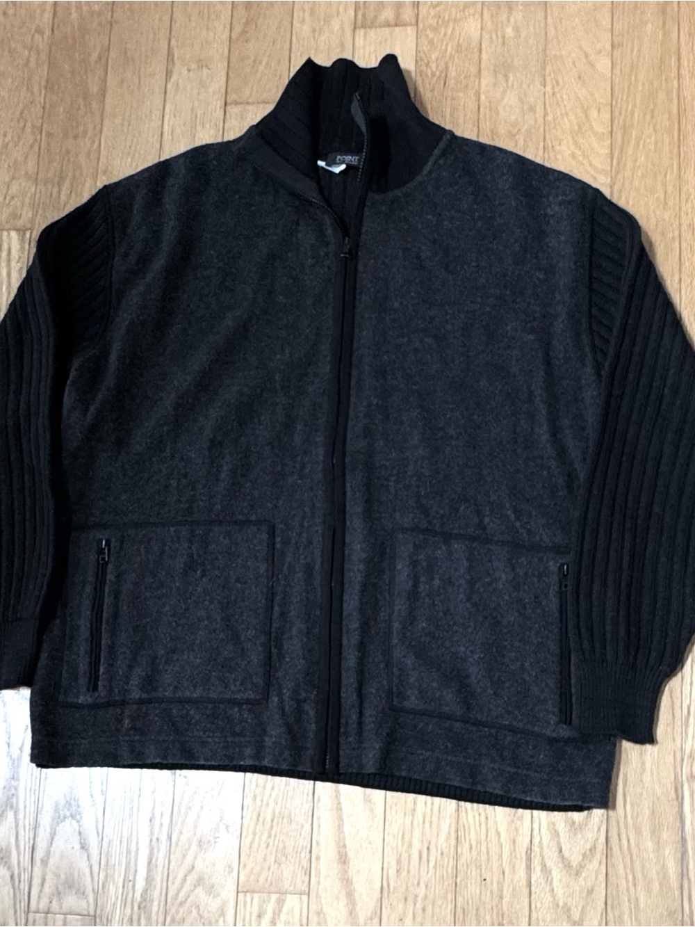 Point Of Italy Mens Wool Blend Full Zip Sweater Multi Media Outdoor Layering
